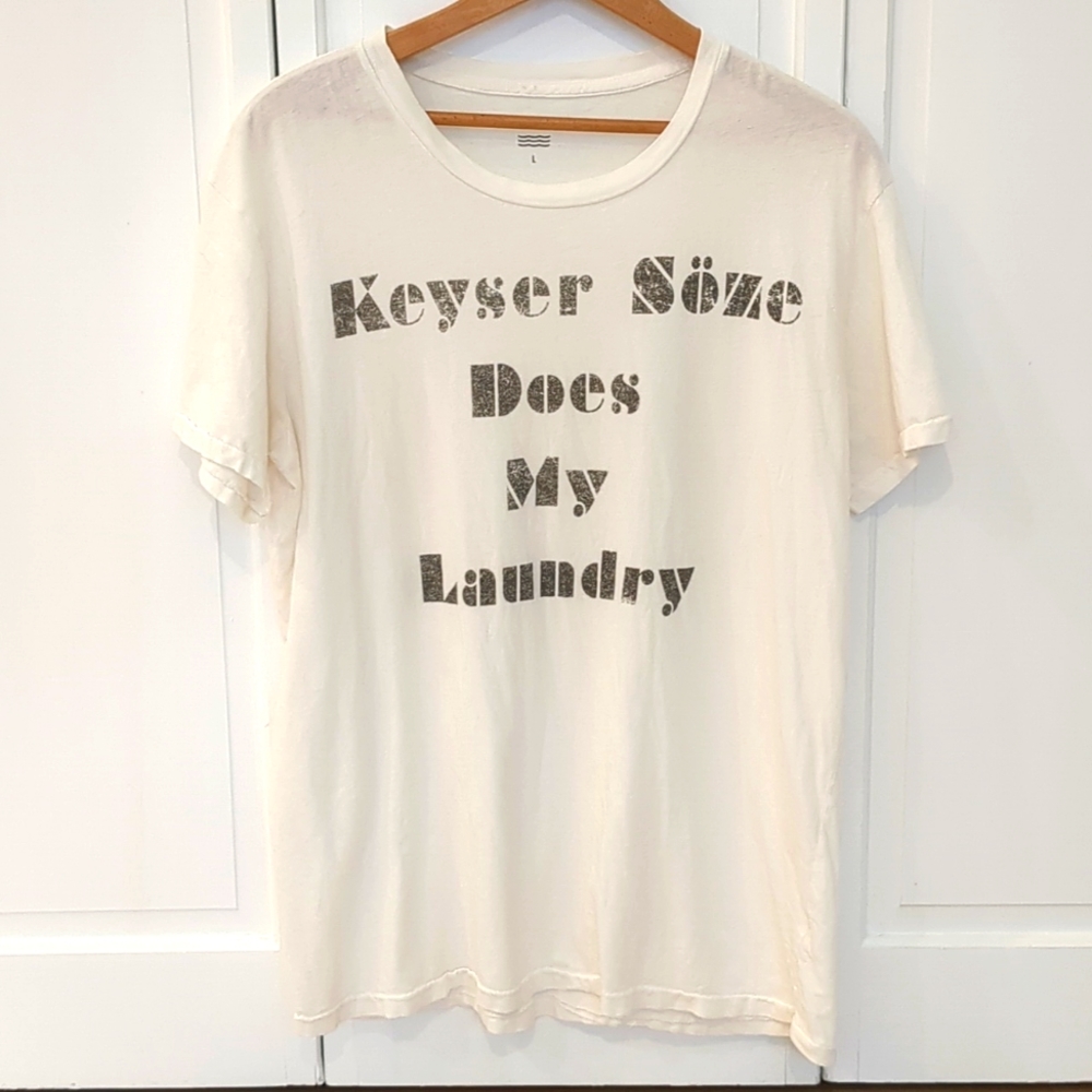 Sol Angeles short sleeve t-shirt women's size large off white
